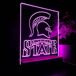 Michigan State Spartans Logo LED Desk Light