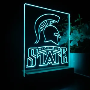 Michigan State Spartans Logo LED Desk Light
