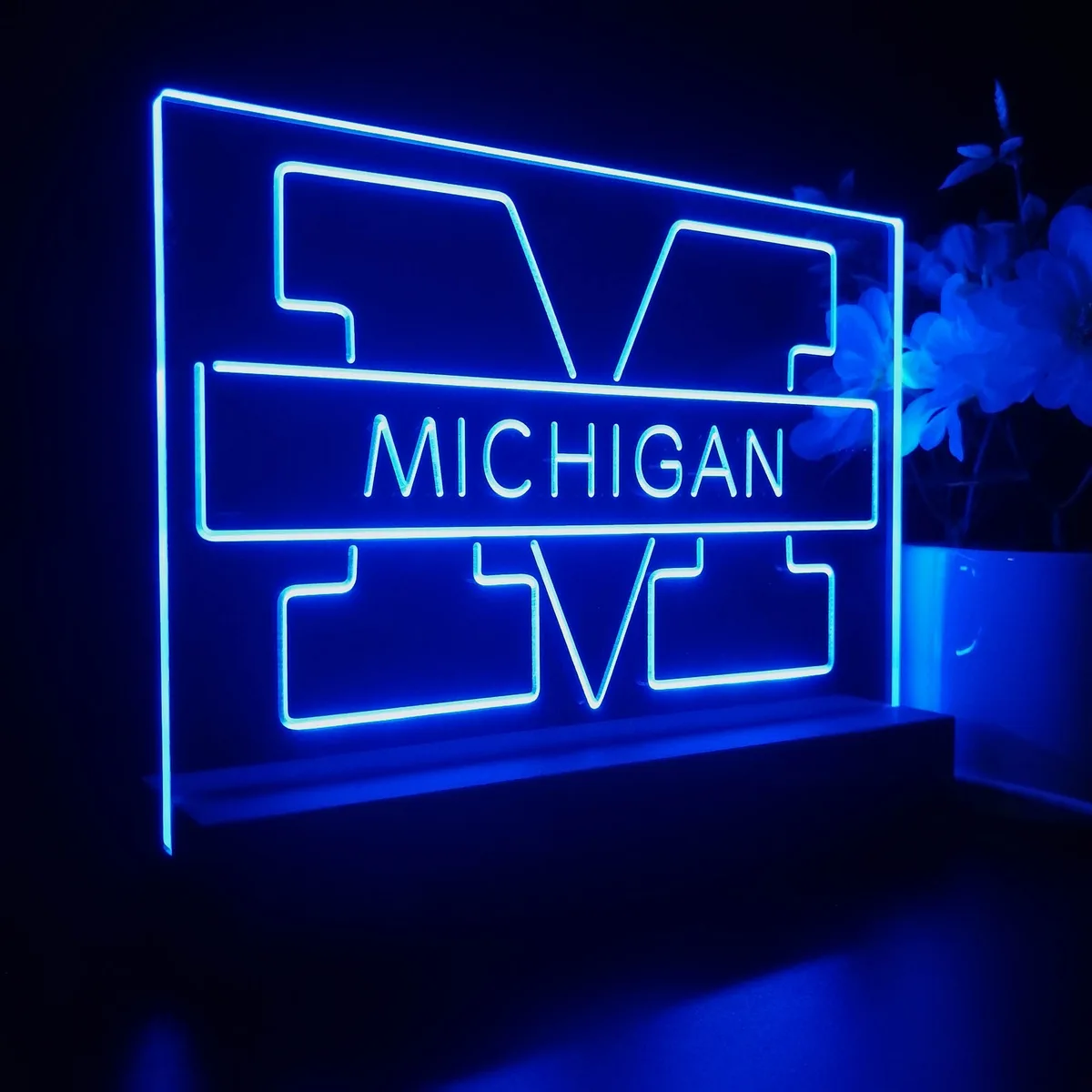 Michigan Wolverines Logo 1 LED Desk Light