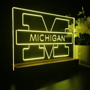 Michigan Wolverines Logo 1 LED Desk Light