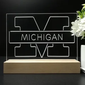 Michigan Wolverines Logo 1 LED Desk Light