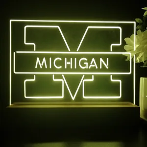 Michigan Wolverines Logo 2 LED Desk Light