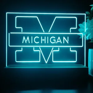 Michigan Wolverines Logo 2 LED Desk Light