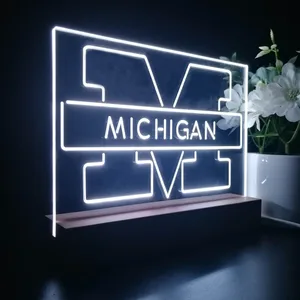 Michigan Wolverines Logo 2 LED Desk Light