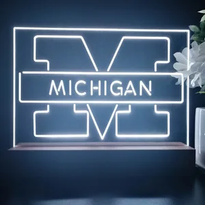 Michigan Wolverines Logo 2 LED Desk Light