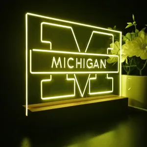 Michigan Wolverines Logo 2 LED Desk Light