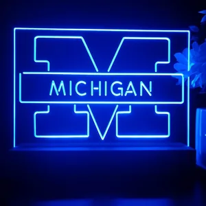 Michigan Wolverines Logo 2 LED Desk Light