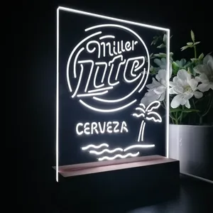 Miller Lite Cerveza LED Desk Light