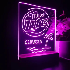 Miller Lite Cerveza LED Desk Light