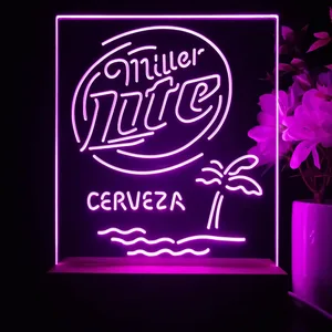 Miller Lite Cerveza LED Desk Light