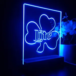 Miller Lite Shamrock LED Desk Light