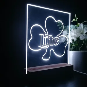 Miller Lite Shamrock LED Desk Light