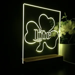 Miller Lite Shamrock LED Desk Light