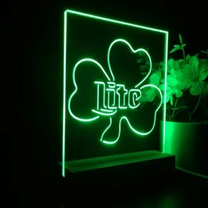 Miller Lite Shamrock LED Desk Light
