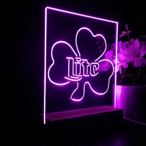 Miller Lite Shamrock LED Desk Light