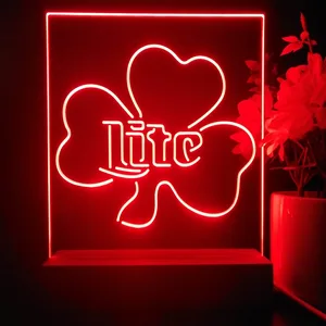 Miller Lite Shamrock LED Desk Light