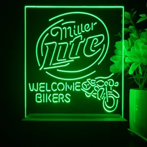 Miller Lite Welcome Bikers LED Desk Light