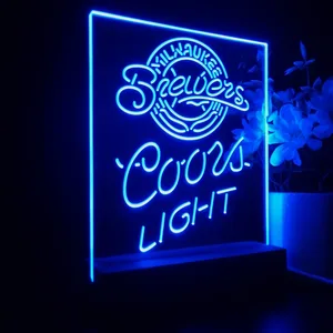 Milwaukee Brewers Coors Light LED Desk Light - Legacy Edition