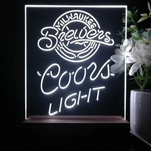 Milwaukee Brewers Coors Light LED Desk Light - Legacy Edition