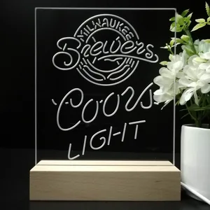 Milwaukee Brewers Coors Light LED Desk Light - Legacy Edition