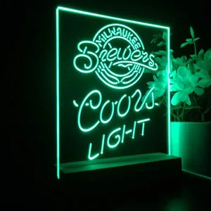 Milwaukee Brewers Coors Light LED Desk Light - Legacy Edition