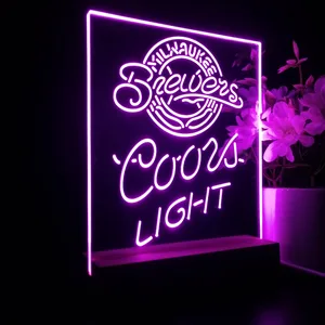Milwaukee Brewers Coors Light LED Desk Light - Legacy Edition