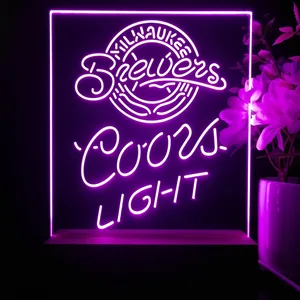 Milwaukee Brewers Coors Light LED Desk Light - Legacy Edition