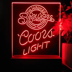 Milwaukee Brewers Coors Light LED Desk Light - Legacy Edition