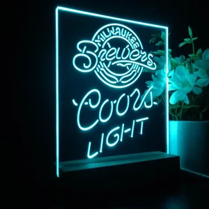 Milwaukee Brewers Coors Light LED Desk Light - Legacy Edition