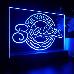 Milwaukee Brewers Logo 1 LED Desk Light - Legacy Edition