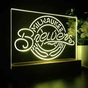 Milwaukee Brewers Logo 1 LED Desk Light - Legacy Edition