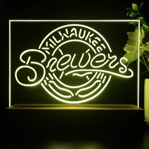 Milwaukee Brewers Logo 1 LED Desk Light - Legacy Edition