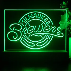 Milwaukee Brewers Logo 1 LED Desk Light - Legacy Edition