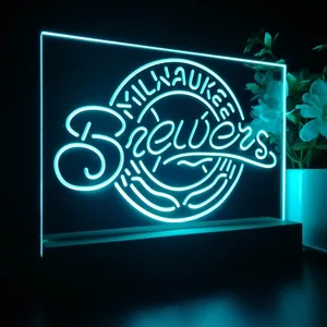 Milwaukee Brewers Logo 1 LED Desk Light - Legacy Edition