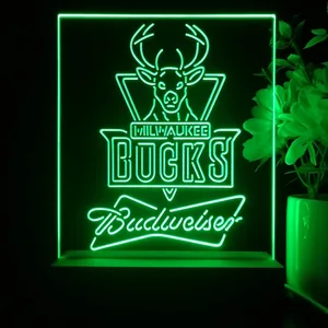 Milwaukee Bucks Budweiser LED Desk Light