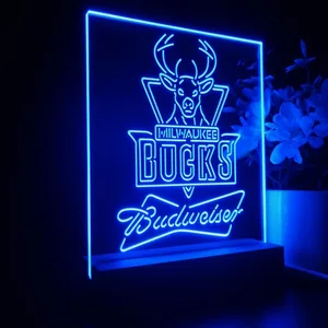 Milwaukee Bucks Budweiser LED Desk Light