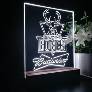Milwaukee Bucks Budweiser LED Desk Light
