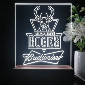 Milwaukee Bucks Budweiser LED Desk Light