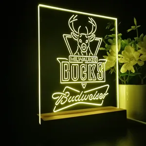 Milwaukee Bucks Budweiser LED Desk Light