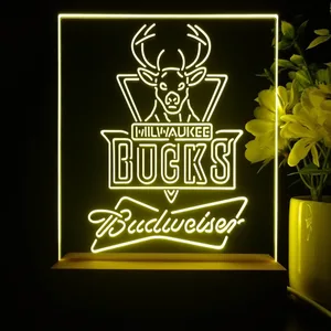 Milwaukee Bucks Budweiser LED Desk Light
