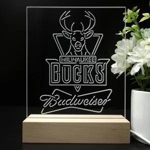 Milwaukee Bucks Budweiser LED Desk Light