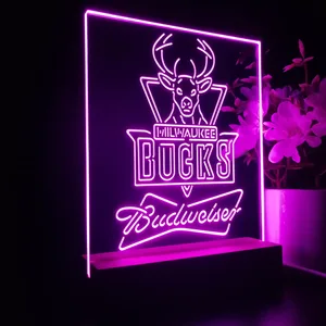 Milwaukee Bucks Budweiser LED Desk Light