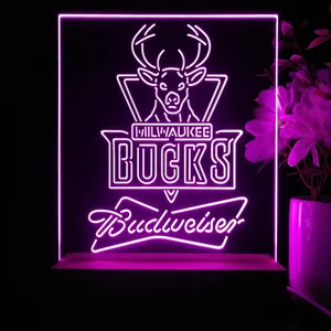 Milwaukee Bucks Budweiser LED Desk Light