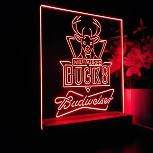 Milwaukee Bucks Budweiser LED Desk Light