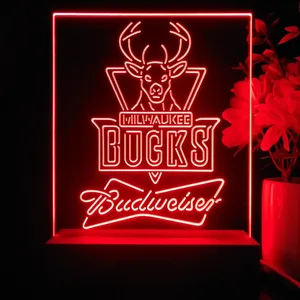 Milwaukee Bucks Budweiser LED Desk Light