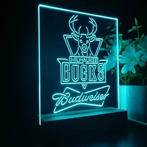Milwaukee Bucks Budweiser LED Desk Light