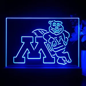 Minnesota Golden Gophers Logo LED Desk Light