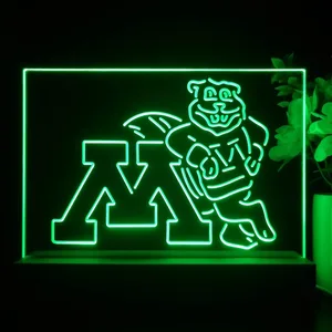 Minnesota Golden Gophers Logo LED Desk Light