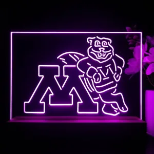 Minnesota Golden Gophers Logo LED Desk Light