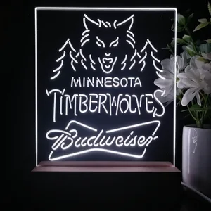 Minnesota Timberwolves Budweiser LED Desk Light